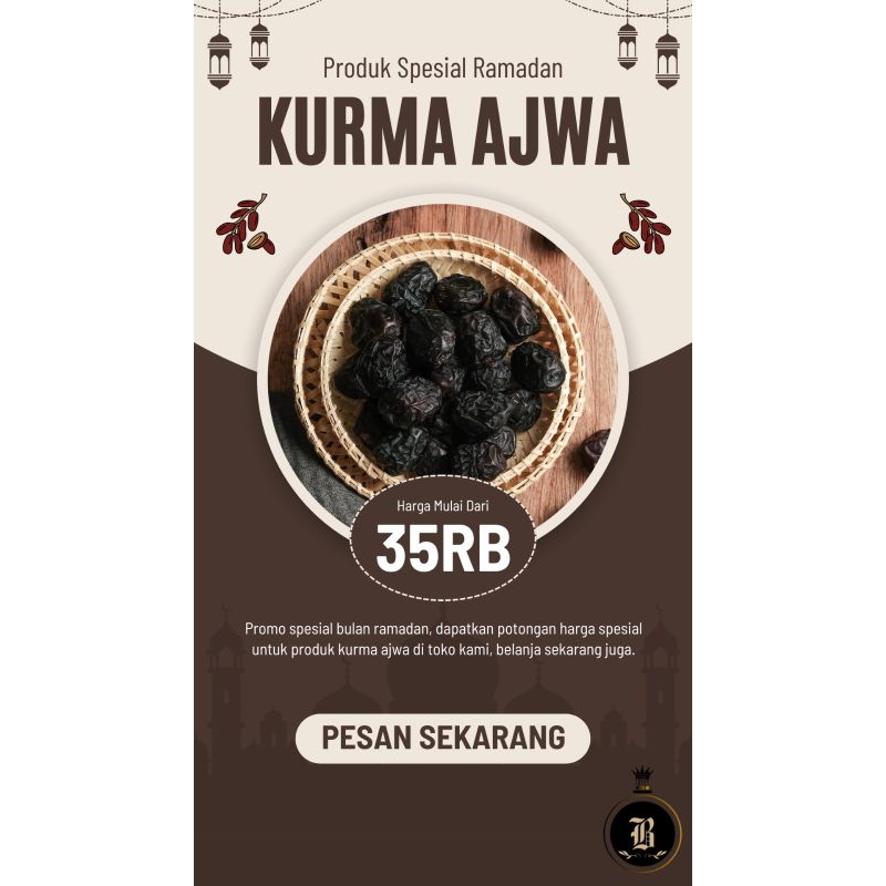 

KURMA AJWA GRADE 1 ASLI MADINAH KEMASAN PRAKTIS