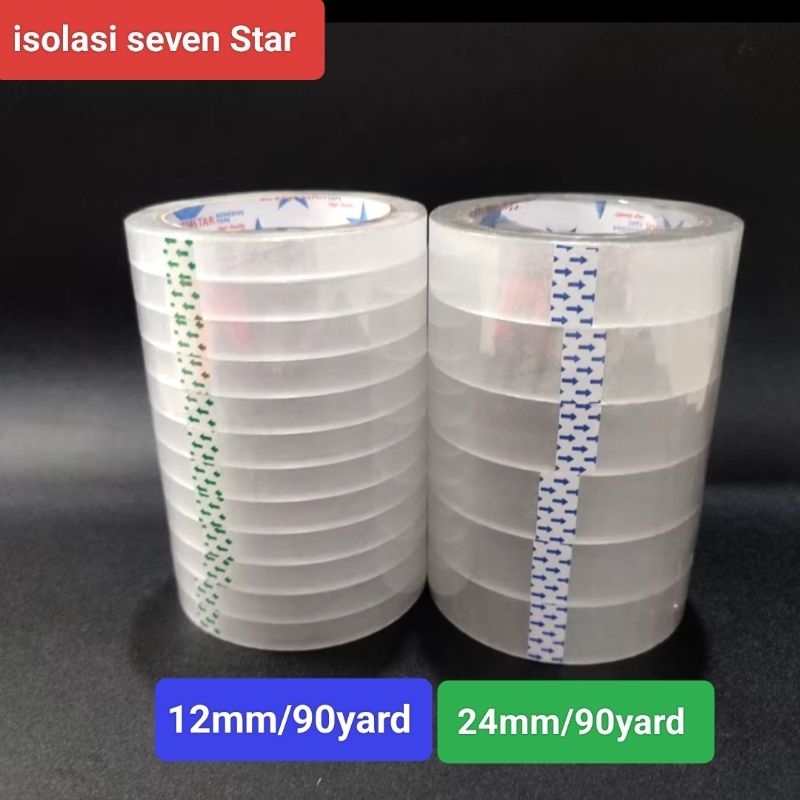 

isolasi bening 12mm/24mm solatif bening seven Star per 1pcs