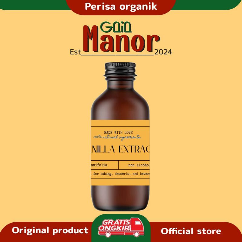 

120ML HOMEMADE VANILLA EXTRACT ORGANIK PREMIUM GOURMET/ PERISA VANILLA ALAMI
