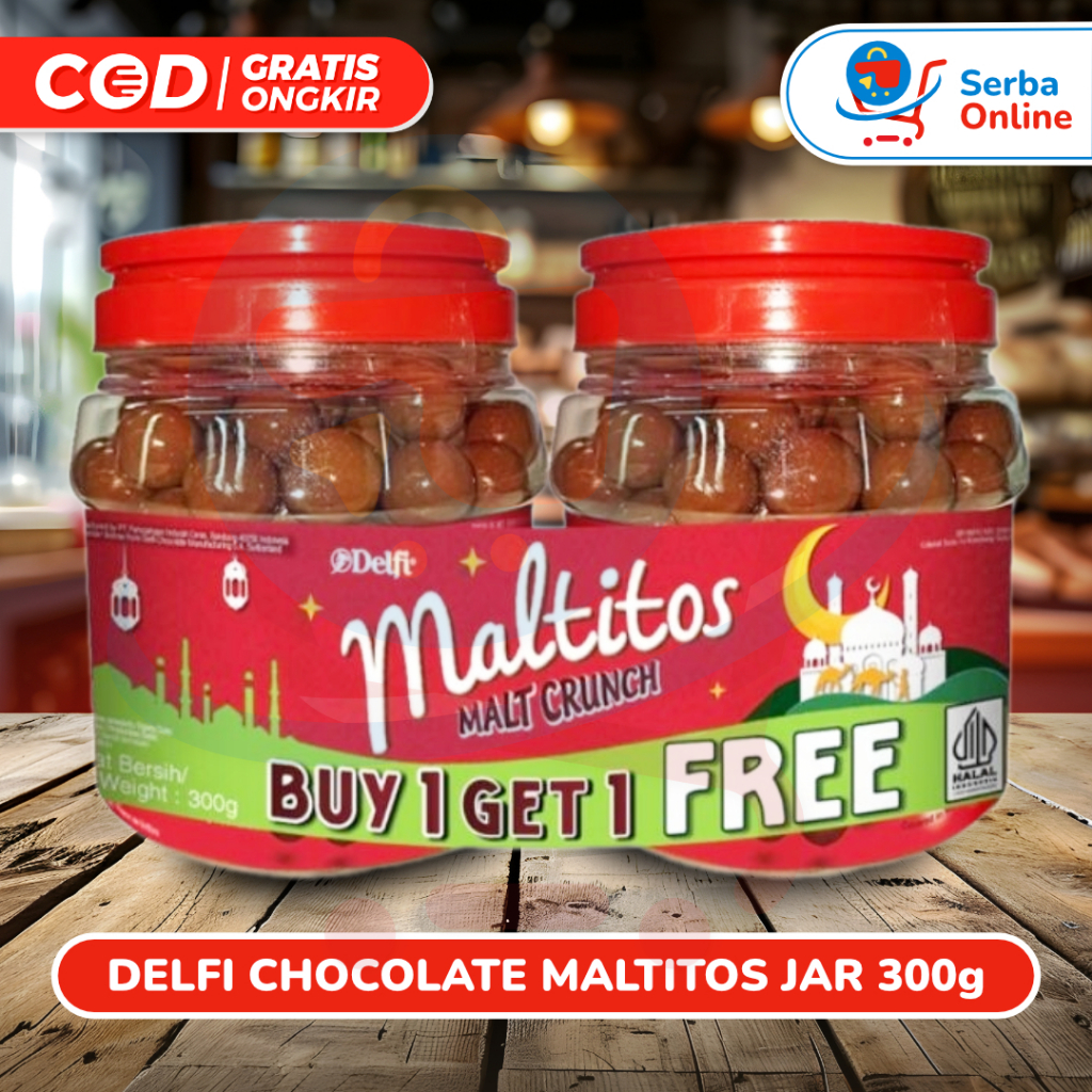 

- BELI 1 GRATIS 1! - DELFI Chocolate Maltitos Jar 300g