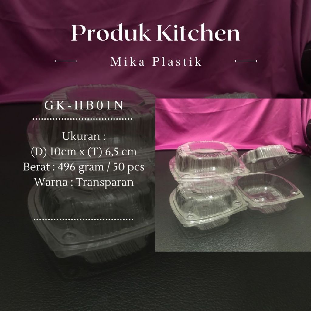 MIKA BURGER PLASTIK TEBAL / MIKA HAMBURGER PLASTIK / MIKA PLASTIK TEBAL (GK-HB01N)