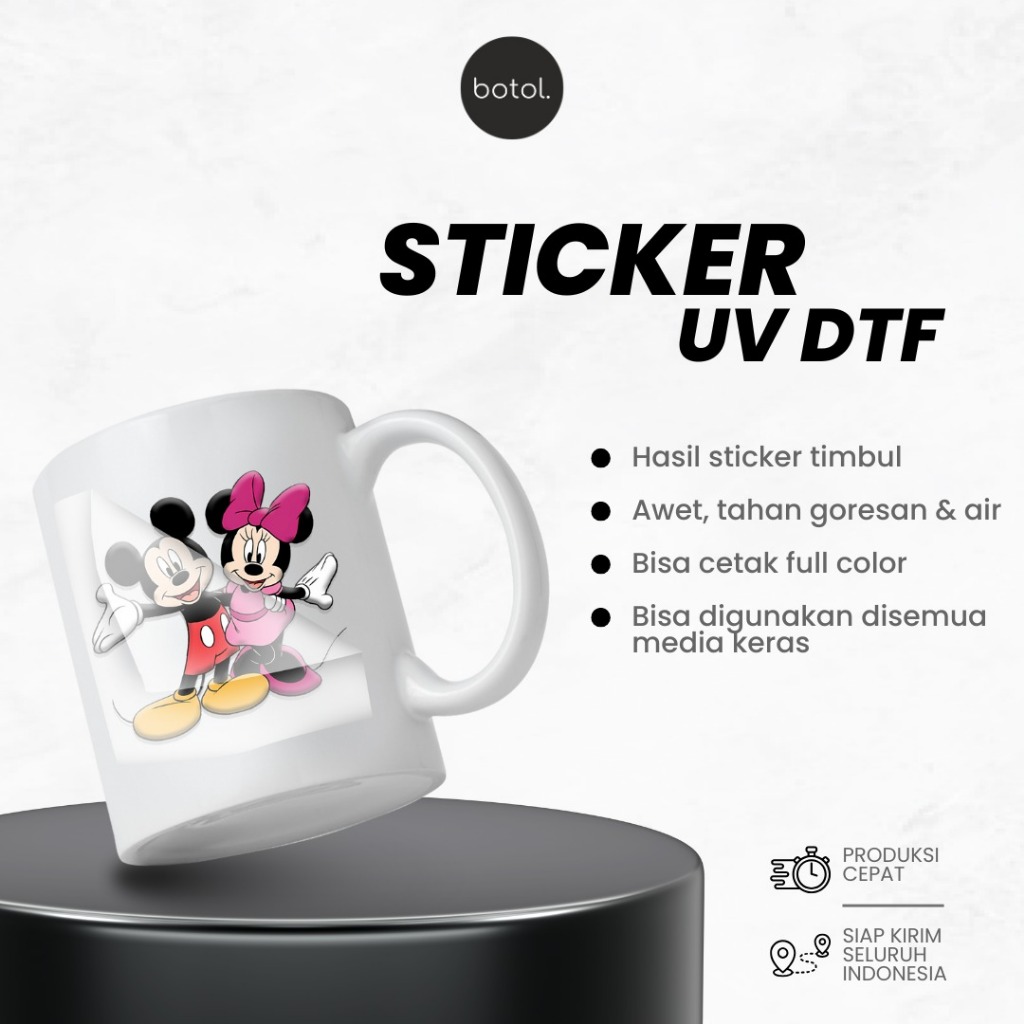 

Botol by DOT Cetak Stiker Timbul / Sticker UV DTF / Sticker UV Timbul