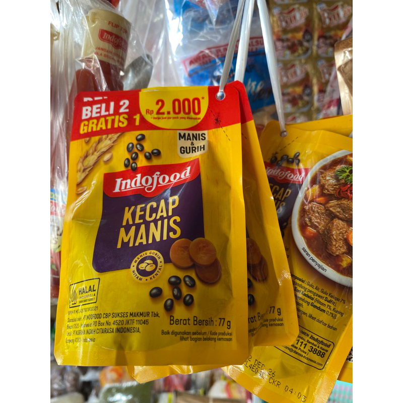 

Kecap Manis Indofood beli 2 gratis 1