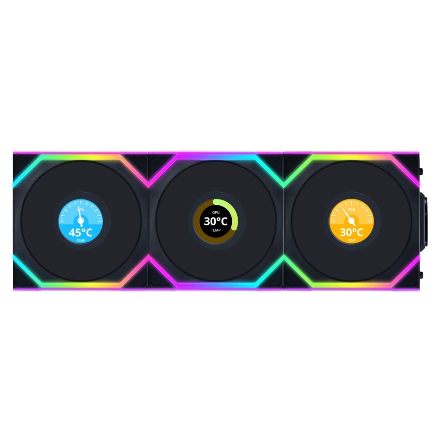 LIAN LI UNI FAN SL WIRELESS LCD 120 BLACK TRIPLE FAN