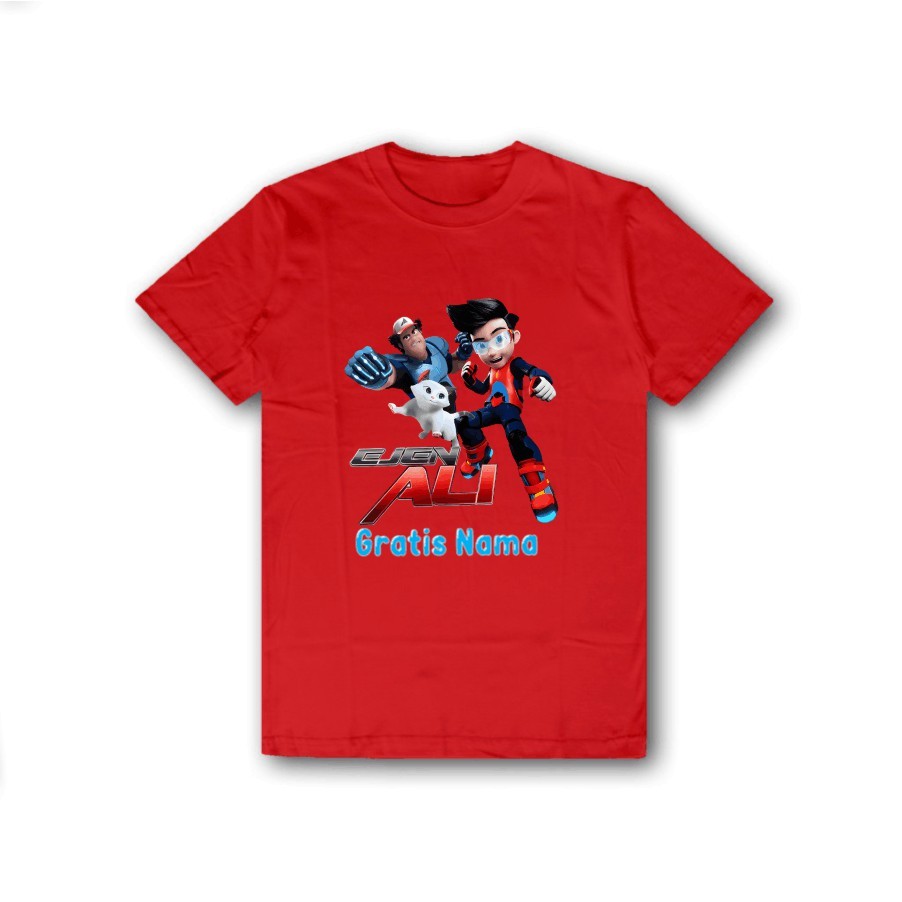 Baju Kaos Anak Ejen Ali Kaos Atasan Anak Laki Laki Perempuan Kaos Lengan Pendek Ejen Ali Gratis Nama
