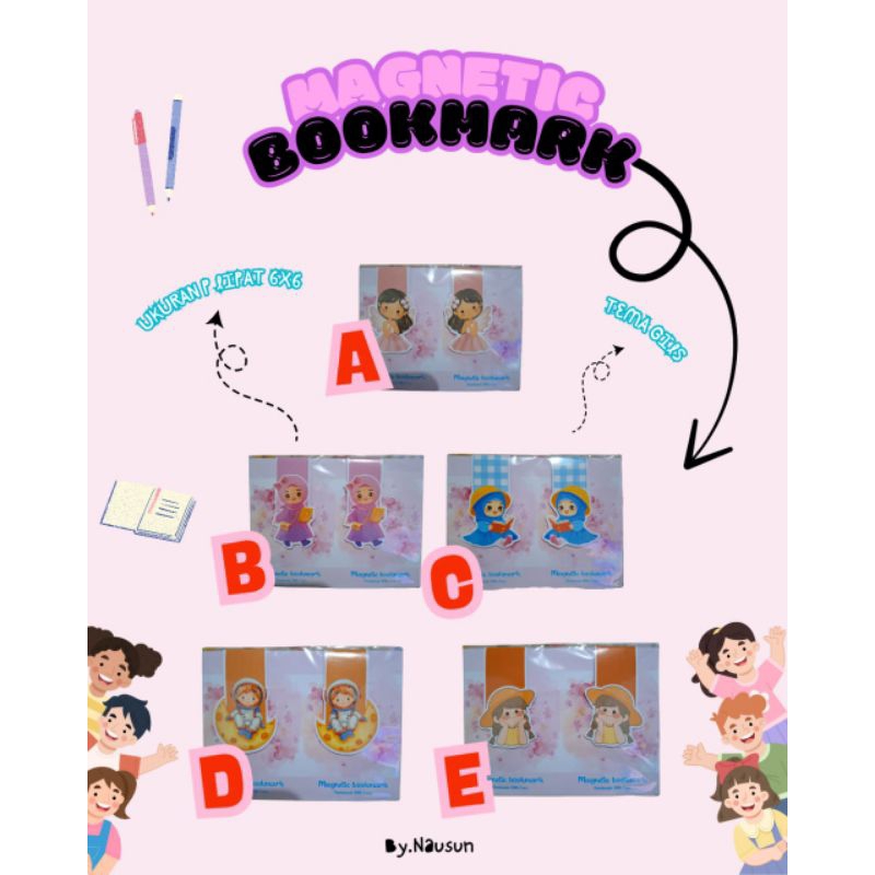 

Magnetic bookmark | Pembatas buku anak