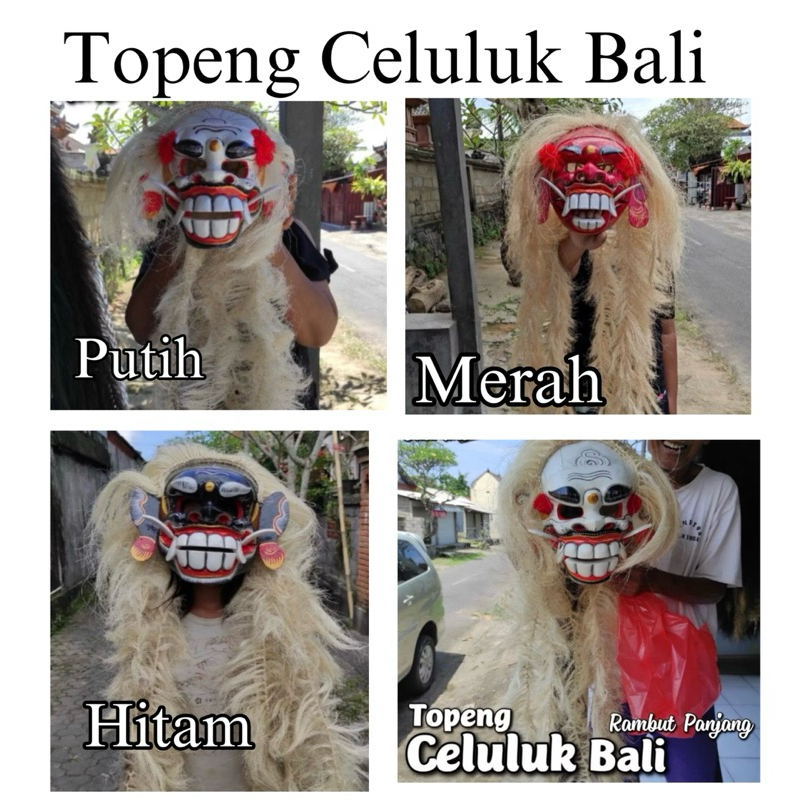 TOPENG CELULUK RAMBUT PANJANG/TOPENG LEAK/LEAK BALI/TAPEL CELULUK/CELULUK BALI/TOPENG HANTU/MONSTER
