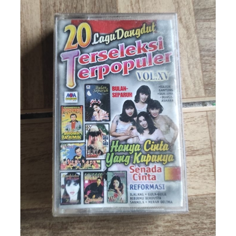 kaset pita 20 lagu dangdut vol.15,terseleksi,terpopuler