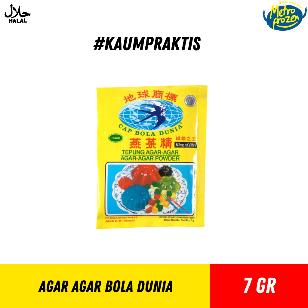 

Bola Dunia Agar 7gr //agar agar powder tanpa warna
