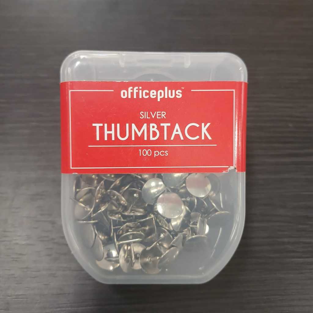 

OFFICE-P THUMBTACK SILVER 100PCS OP-TT100SV