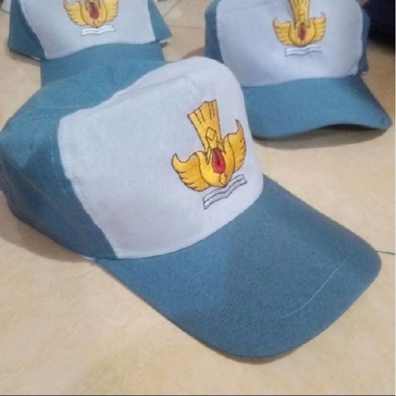 Topi sekolah SMA Topi sekolah logo bordir