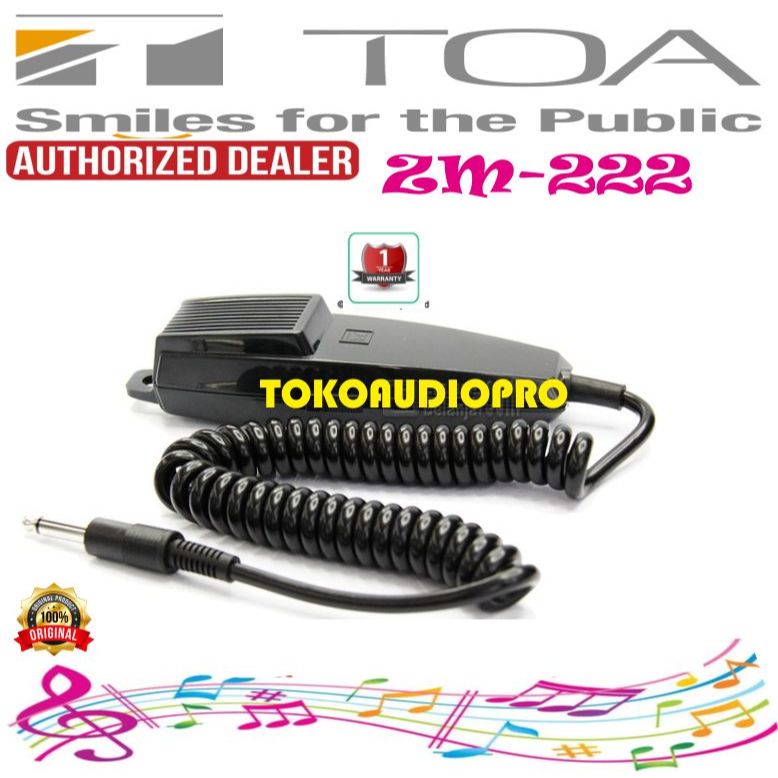 Mic TOA ZM222 ZM-222 Dynamic Paging Microphone