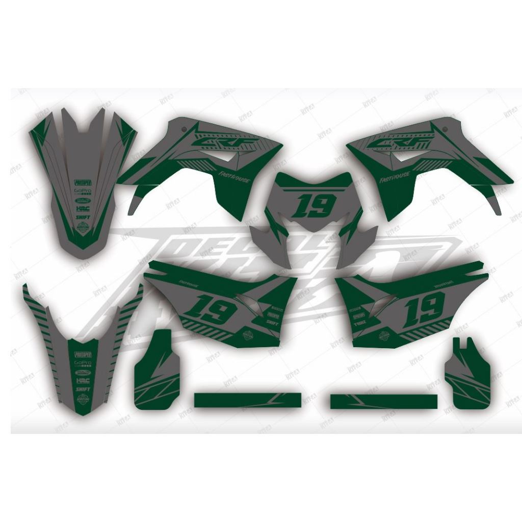 Decal Stiker CRF 150 L WARNA ABU HITAM D-I2-511 I2-706