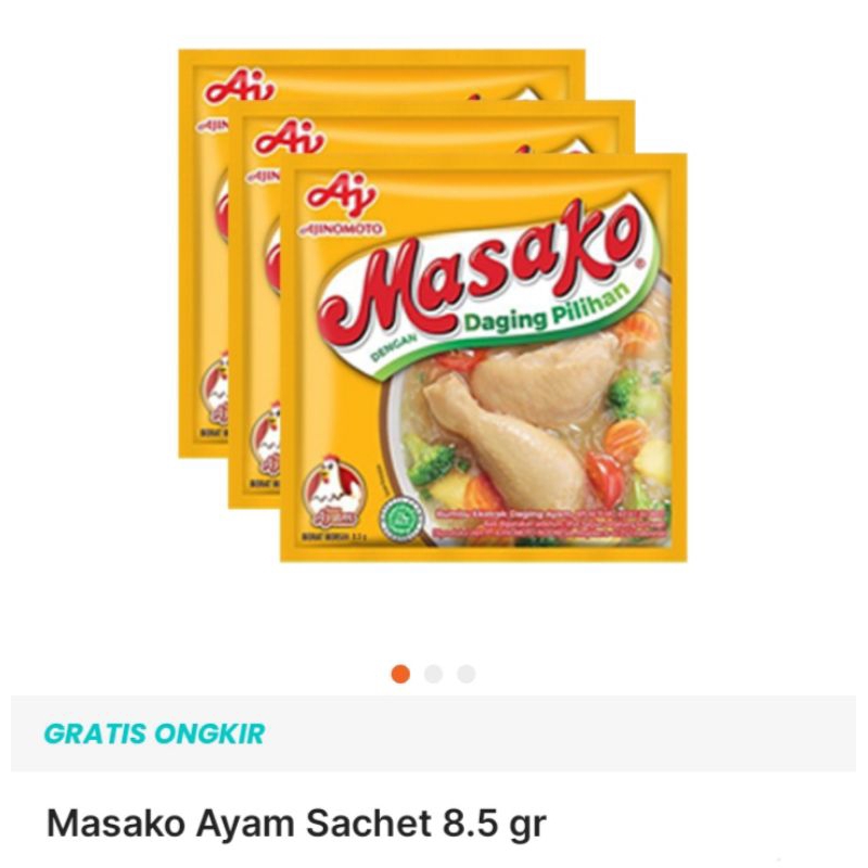 

2 renceng Masako ayam sachet 8,5gr