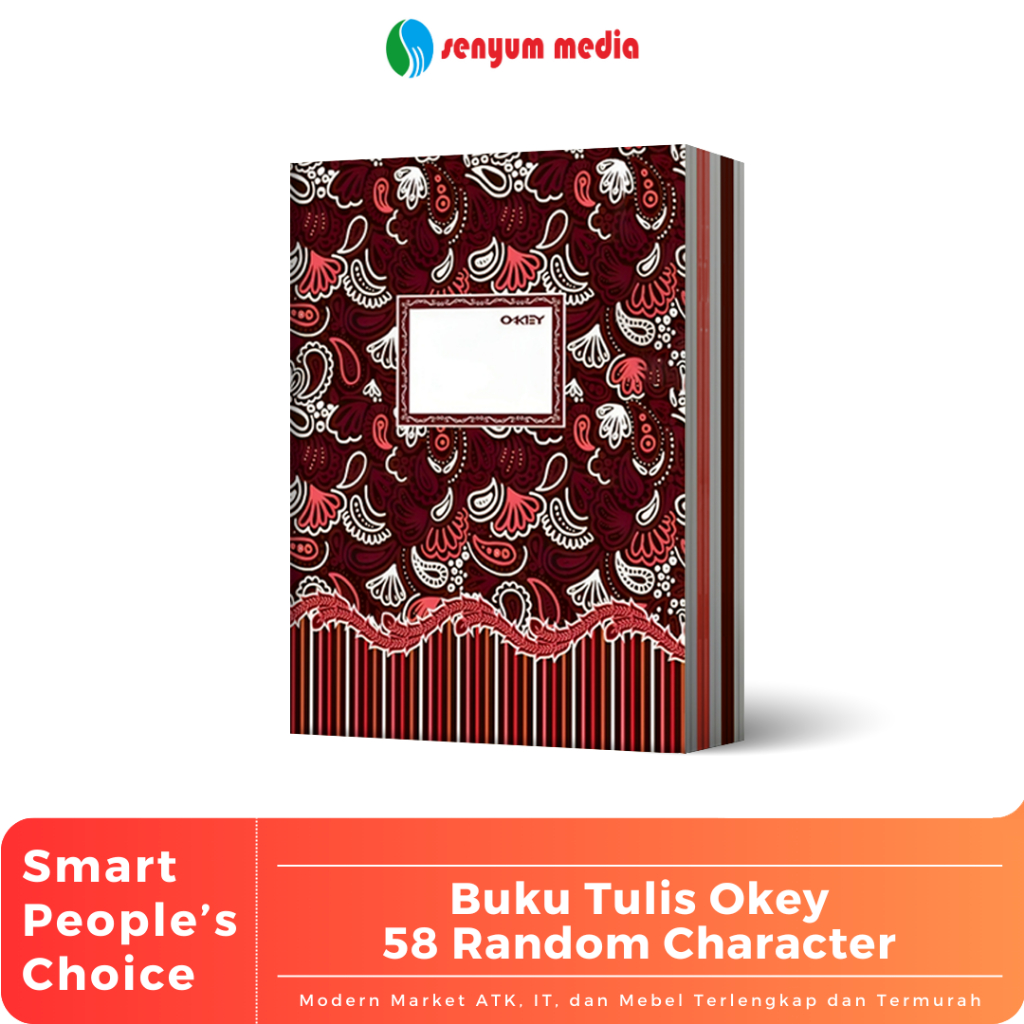 

Buku Tulis OKEY Oleh KIKY 58 Lembar Random Character (1 Pack Isi 10 Buku) (S:PAK)