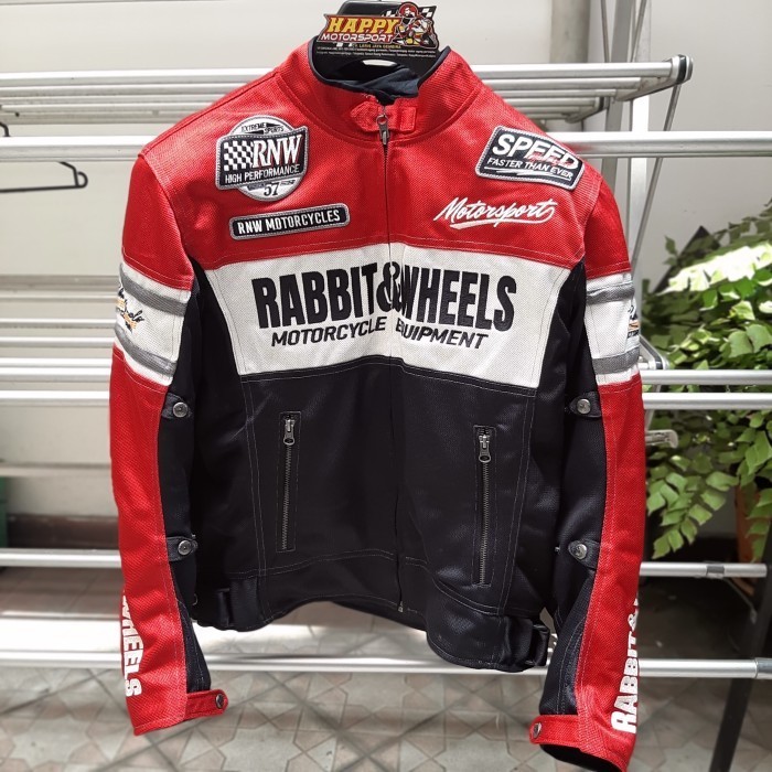 Jaket Touring Rabbit and Wheels New Combo Red