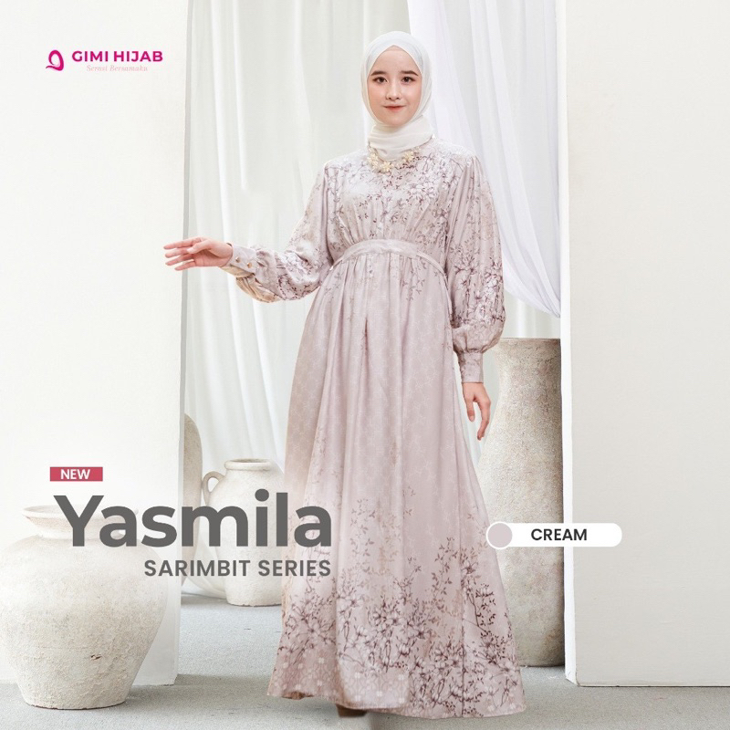 Yasmila Gimi Hijab Baju Lebaran Gamis Dress 2025
