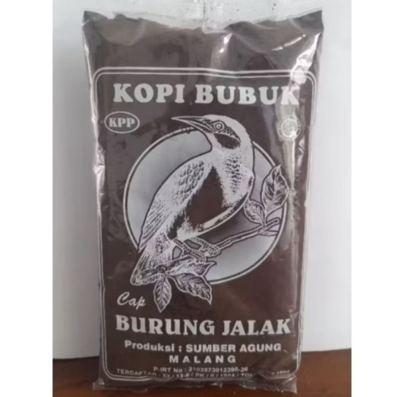 

promo kopi bubuk hitam cap jalak kemasan (-+) 200gr.