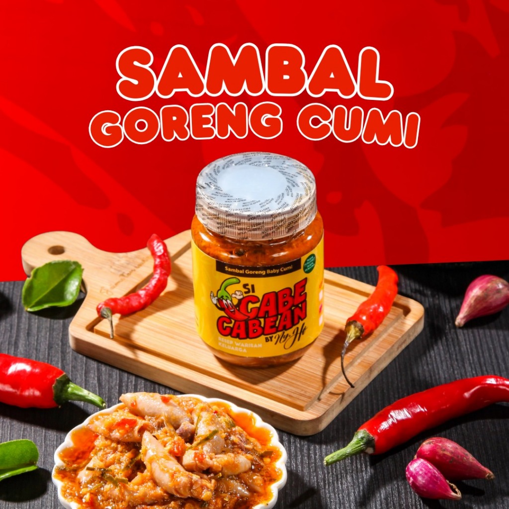 

Si CabeCabean - Sambal Goreng Baby Cumi 100ML | Sambel Lokal Pedas, Gurih, Kemasan Praktis & Murah