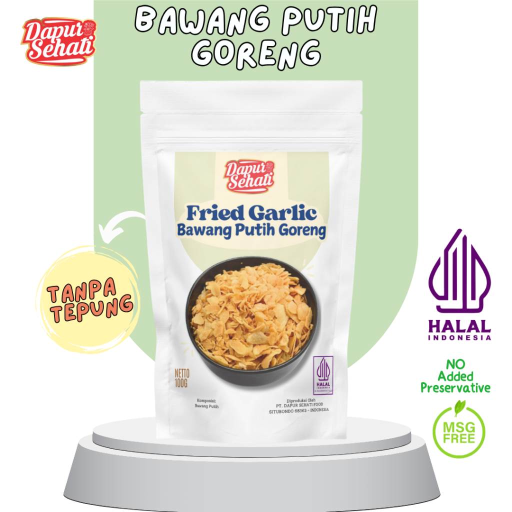 

Bawang Putih Goreng Premium 100 gram Asli Tanpa Tepung Dapur Sehati