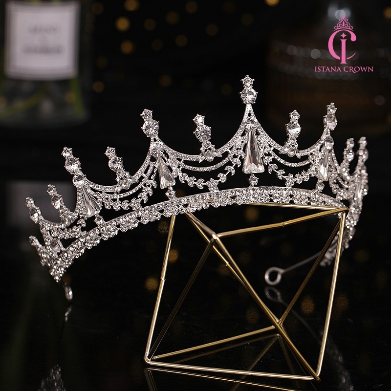 Fairuz Crown - Wedding Crown - Aksesoris Kepala Pesta - Mahkota Pengantin Tinggi Mewah
