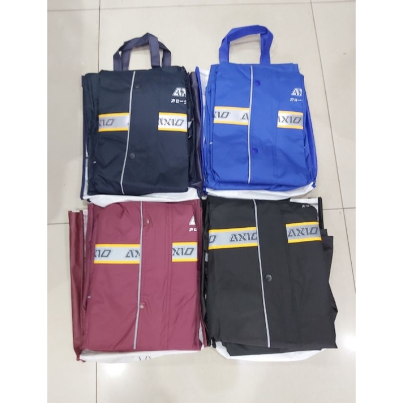 Jas Hujan Axio Kain Europe 882 100% Original Bahan Tebal Dan Anti Bocor Hitam,BiruNavy,MerahMaroon,B