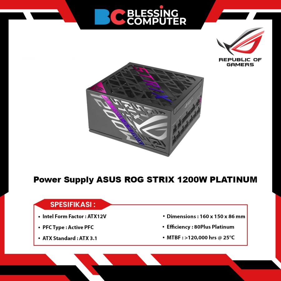 Power Supply ASUS ROG STRIX 1200W PLATINUM