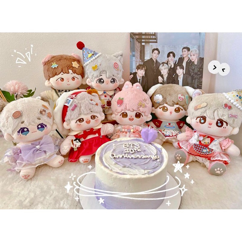 [RARE] BTS 20CM DOLL — NAMJOON SEOKJIN YOONGI JHOPE JIMIN TAEHYUNG JUNGKOOK / BONEKA BTS