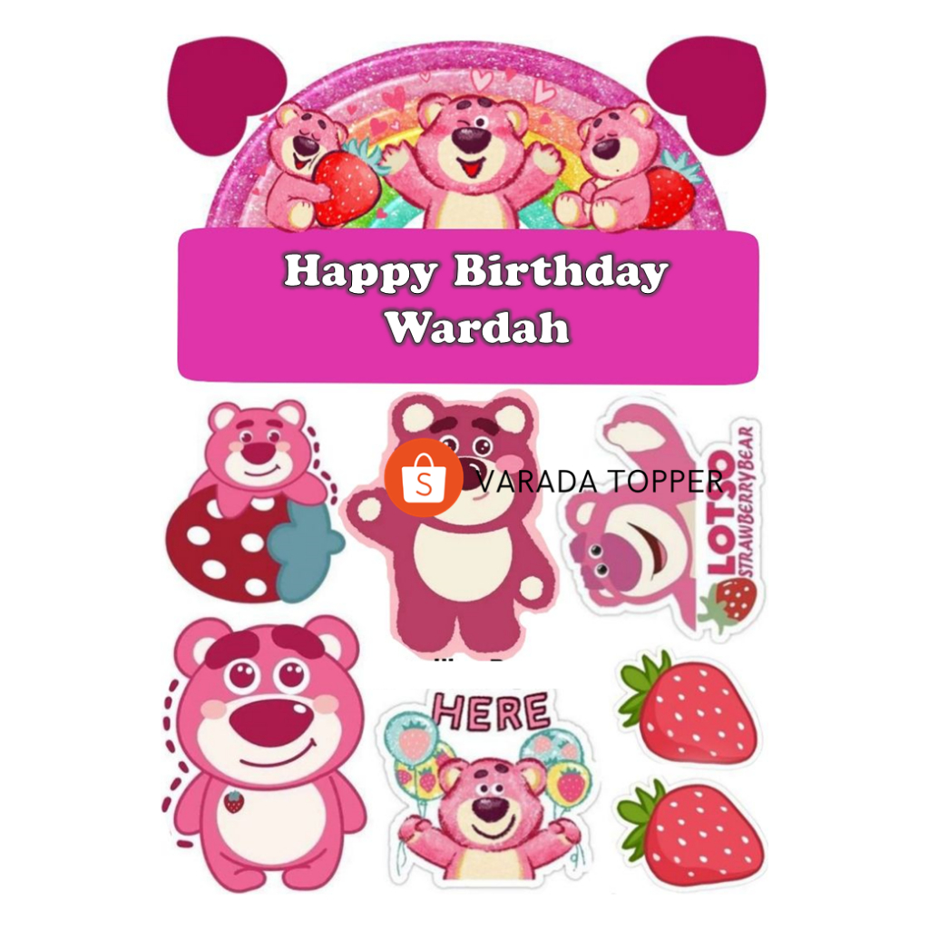 Part 2 | LOTSO/Topper Birthday Lotso Request Nama/Hiasan Cake Ultah LOTSO LUCU