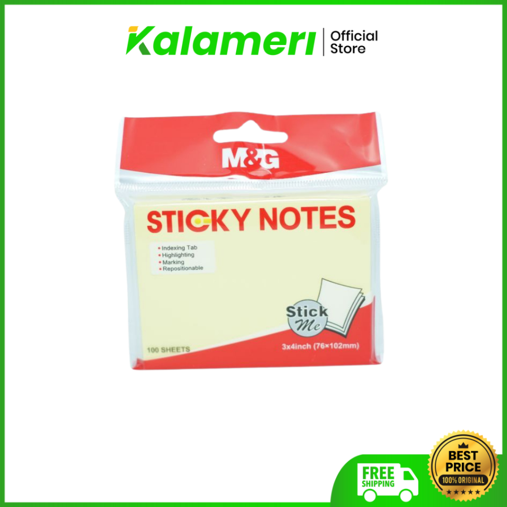 

KALAMERI - M&G Sticky Notes 76x102mm Yellow - Sticky Notes Kuning Polos