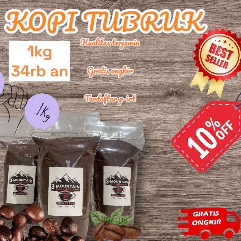 

BEST SELLER Kopi Bubuk ROBUSTA 1kg 34rb-an NUSANTARA 3M (3 MOUNTAIN) MURAH hanya 34RB ENAK DAN BERKUALITAS