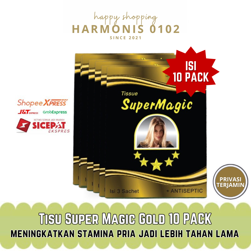 Tisu Magic Man Premium Gold - 10 Pack - Tissue Tahan Lama//ORIGINAL//