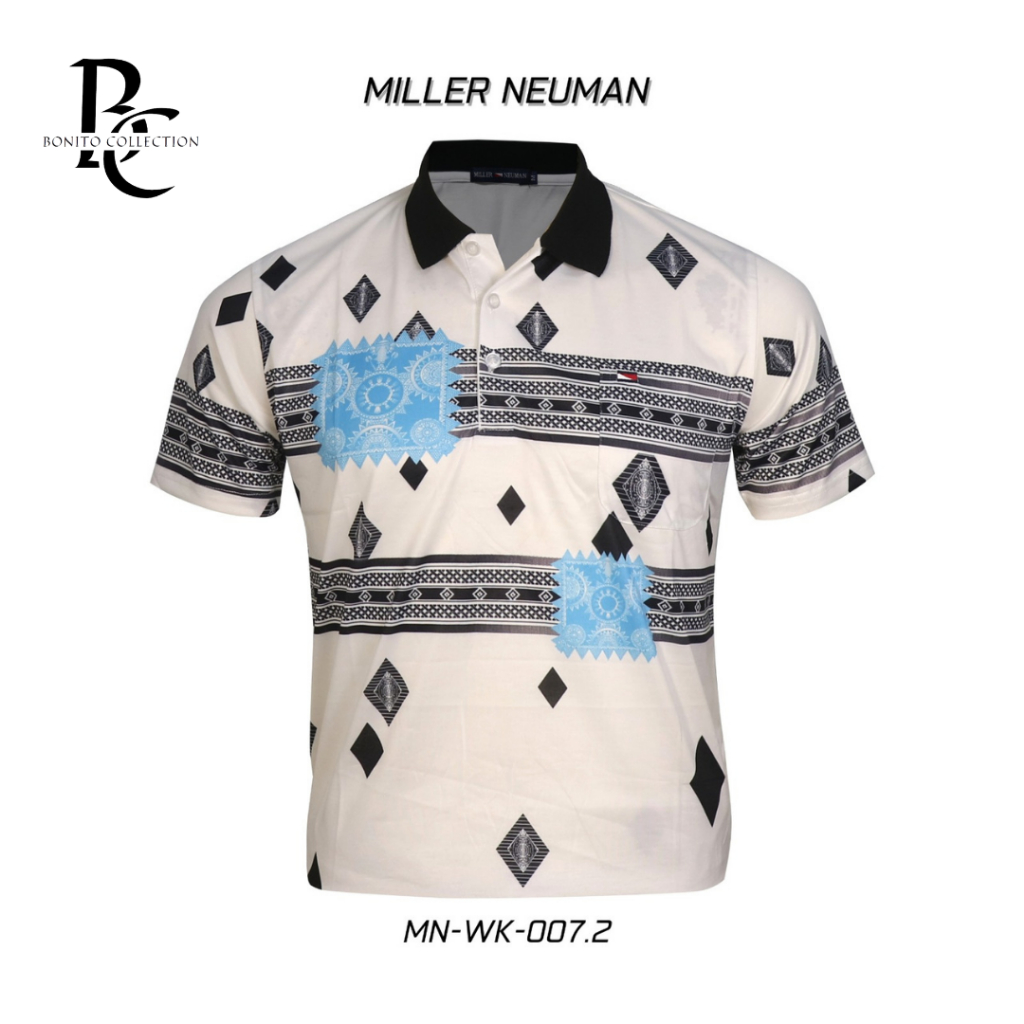 Kaos Polo Kerah Pria Miller Neuman seri 2025 Katun Berkantong 007 Kaos Fashion Korea