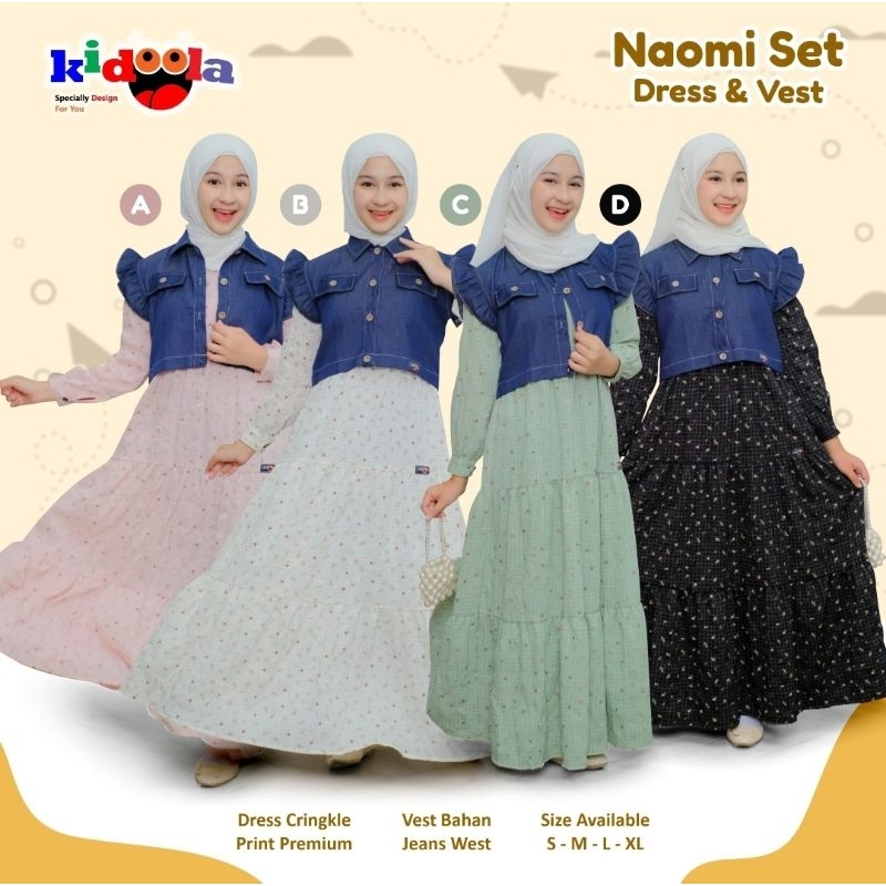 GAMIS ANAK PEREMPUAN NAOMI SET DRESS KIDOOLA