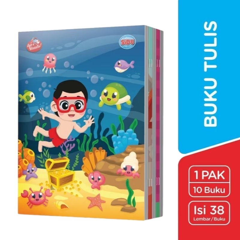 

BUKU TULIS SIDU 38 LEMBAR (1 Pack) - Isi 10 Buku - Buku Tulis Murah