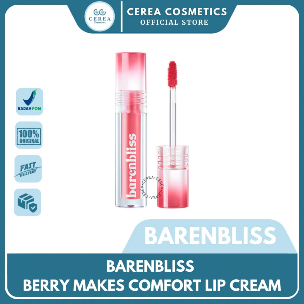 [BPOM] BNB Barenbliss Berry Makes Comfort Lip Cream Korea Liquid Lipstik Lip Matte