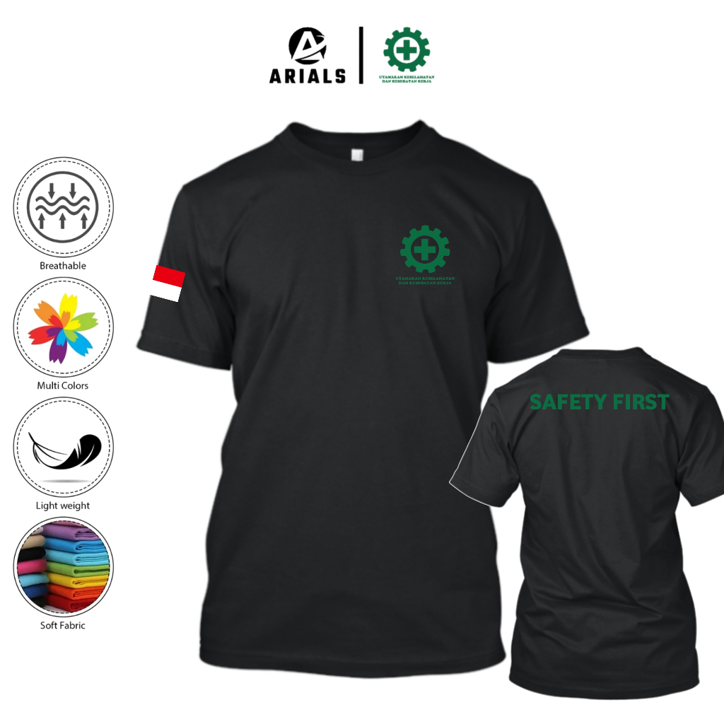 Arials Kaos Baju Safety First K3