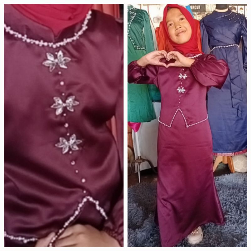 Nabila dress lebaran anak,dress pesta anak terbaru 2025