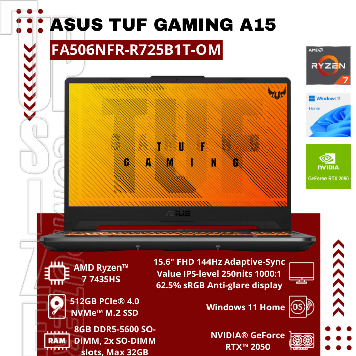 ASUS TUF GAMING A15 FA506NFR-R725B1T-OM