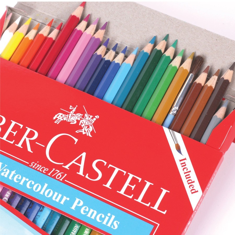 

Faber Castell Water Color Pencils / Pensil Warna Cat Air 12 Warna Pendek