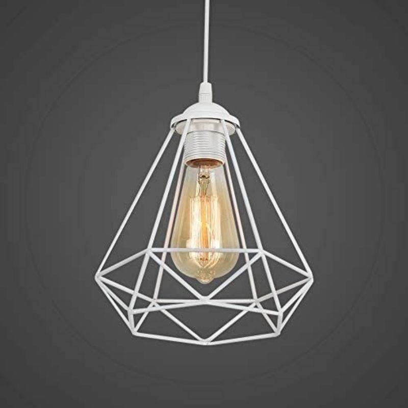 kap Lampu Gantung Diamond full putih Lampu Hias Plafon