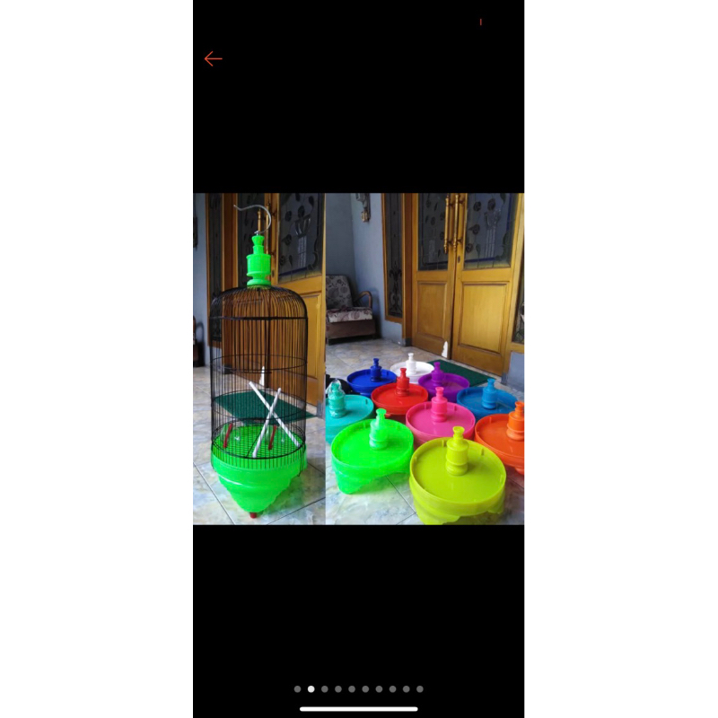 GROSIR SANGKAR PVC LOVEBIRD TEBAL ISI 10
