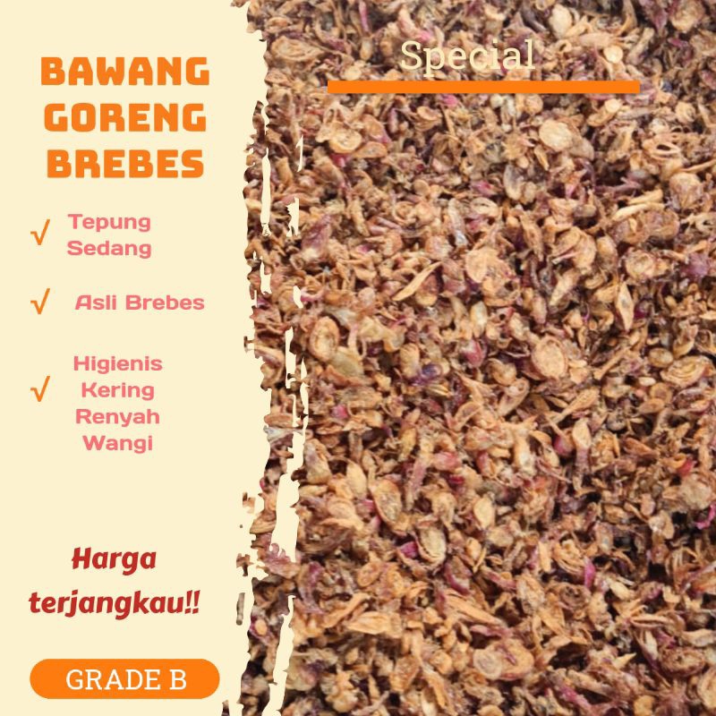 

½kg BAWANG MERAH GORENG ASLI BREBES RENYAH GURIH DAN WANGI
