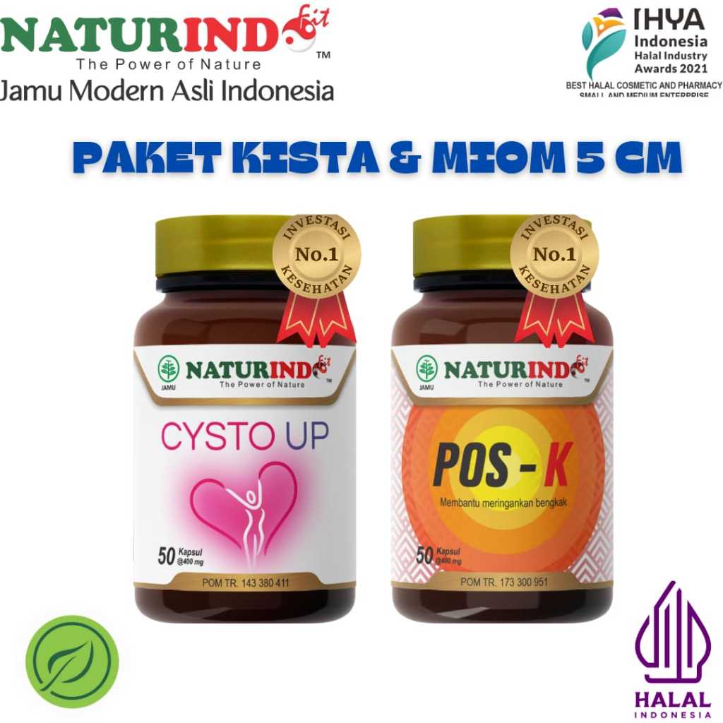CYSTO UP+POS K Paket kista dan miom 5 cm kista Ovarium kista Bartholin original Naturindo