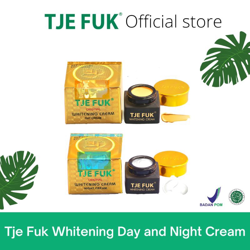 [ Paket ] TJE FUK - Whitening Day and Night Cream - Paket Perawatan Wajah 15 gr