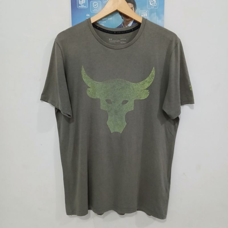 Under armour project rock t shirt 2nd bagus