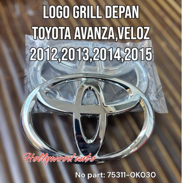 emblem logo grill depan TOYOTA avanza veloz 2012 2013 2014 2015 original