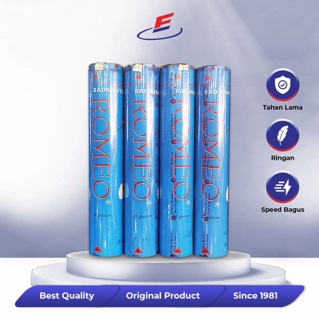Shuttlecock Romeo Biru Elvana - Kok Bulutangkis Original | Shuttlecock Termurah & Berkualitas