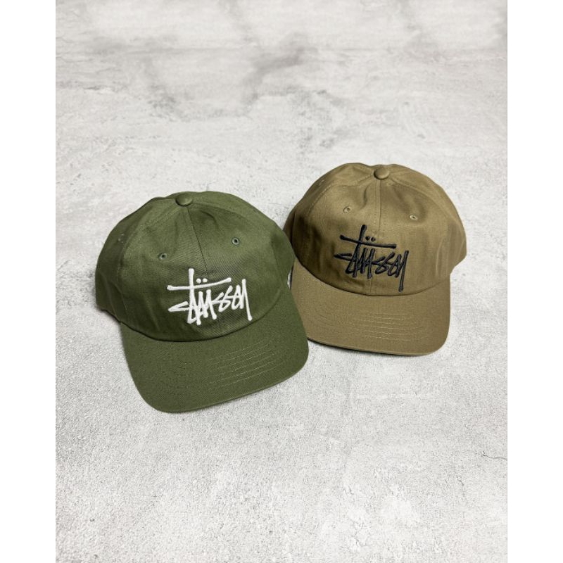 Stussy LOW PROFILE BIG BASIC SNAPBACK Moss/topi 100% original