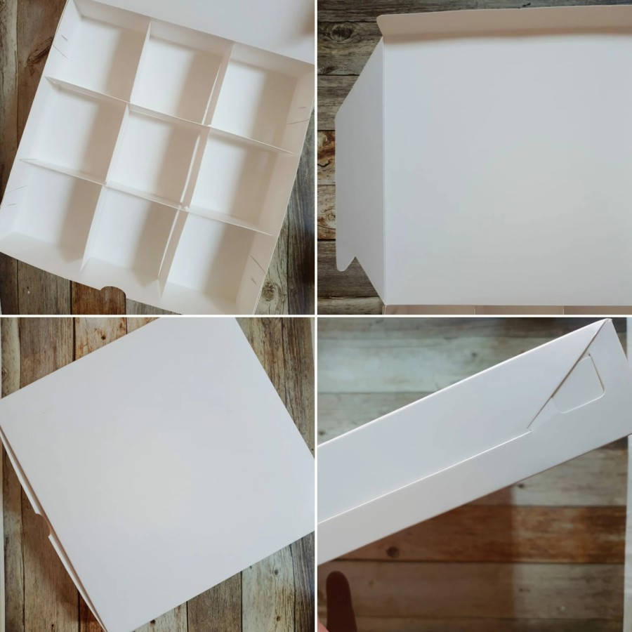 

Box Eggtart 22x22x4.5 Dus Polos Sekat 9